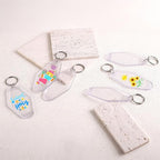 Yoption 50pcs Blank Motel Keychain Bulk - Image 4