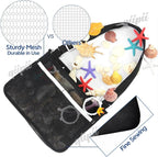 qiipii 2 Pack Beach Mesh Bag for Kids Shell Collecting Bag Beach Sand Toy Bags - Image 5