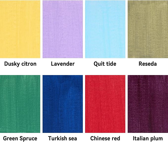 AUREUO Retro Acrylic Paint Set – 8 Vintage Colors x 0.71 Fl Oz/21ml Tubes - Image 5