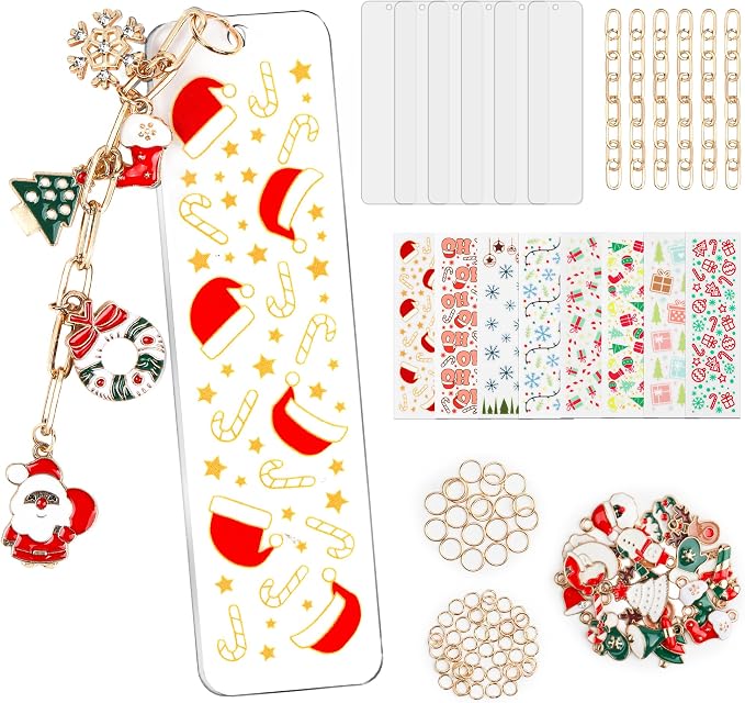 100PCS Acrylic Bookmark Blanks Thicken 6 DIY Bookmark Making 8 Christmas UV DTF by HOMAR