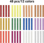 ENPOINT 48 Pack Glitter Colored Hot Glue Sticks, 0.43x4" Glitter Glue Sticks - Image 2