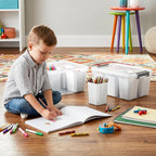 Citylife 17 QT Plastic Storage Bins Clear Storage Box - Image 5