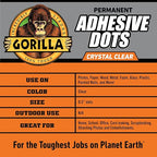 Gorilla Adhesive Dots, Double-Sided Clear | 0.5" Diameter | No Mess | Photo - Image 5
