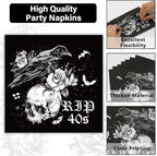 Qyeahkj 100 Pcs 50th Birthday Plates and Napkins Party Supplies Death To My - Image 4