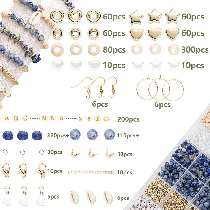 Xylise Jewelry Making Supplies Kit Natural Stone Beads - Image 3