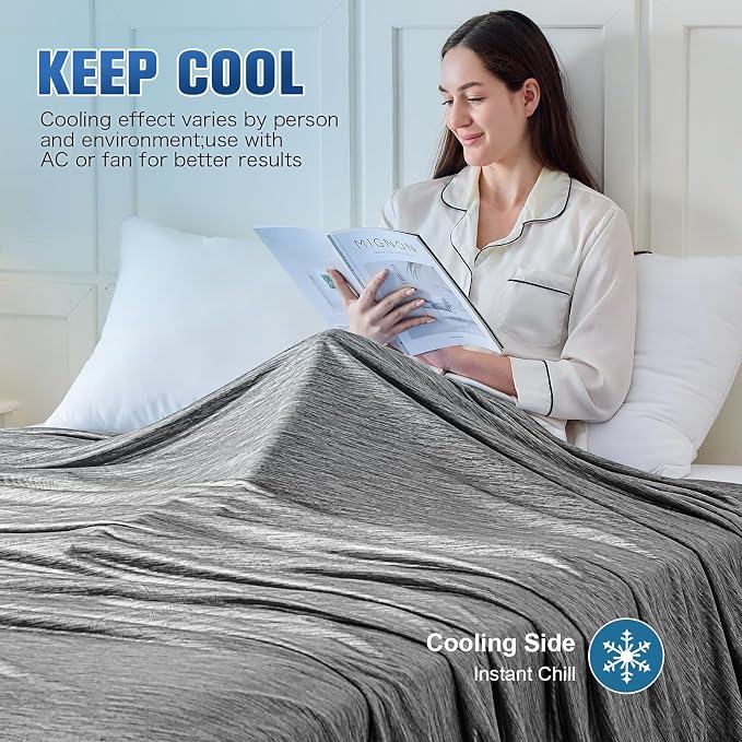 KMUSET Cooling Blanket Full Size（80"x90", Double Sided Summer Cooling Blankets - Image 5