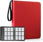 Trading Card Binder, Premium 9 Pocket Double Sided 720 Pocket PU Card by Hijvxk