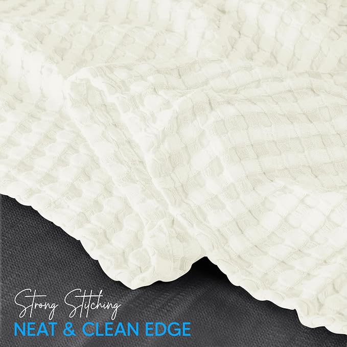 Utopia Bedding 100% Cotton Waffle Weave Blanket Twin Size - Image 4