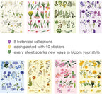 320 PCS Flower Stickers - Image 7