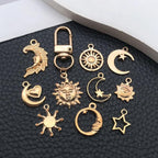 WOCRAFT 60pcs KC Gold Sun Moon Star Charms Bracelet Charms - Image 6