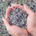 0.5 Lb/230g Fluorite Crystal Chips Stones Decorative Crystal Pebbles, Irregular by EZEELAI