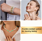Funtopia Spacer Beads Bracelet Making Kit, Round Pearls and Lobster Clasps - Image 2