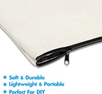 15 Pack Blank Cotton Canvas DIY Craft Zipper Bags Pouches Pencil Case - Image 4