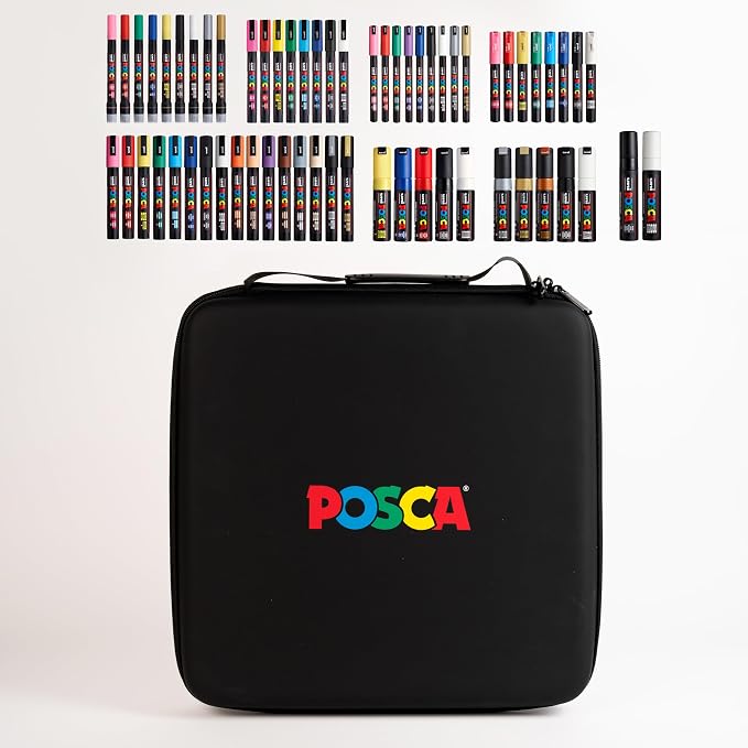 Posca Exclusive Acrylic Paint Markers Gift Set of 62 by Unknown