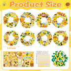 Hollowfly 48 Sets Bee Craft Kits DIY Summer Wreath Hanging Ornaments Make Your - Image 3