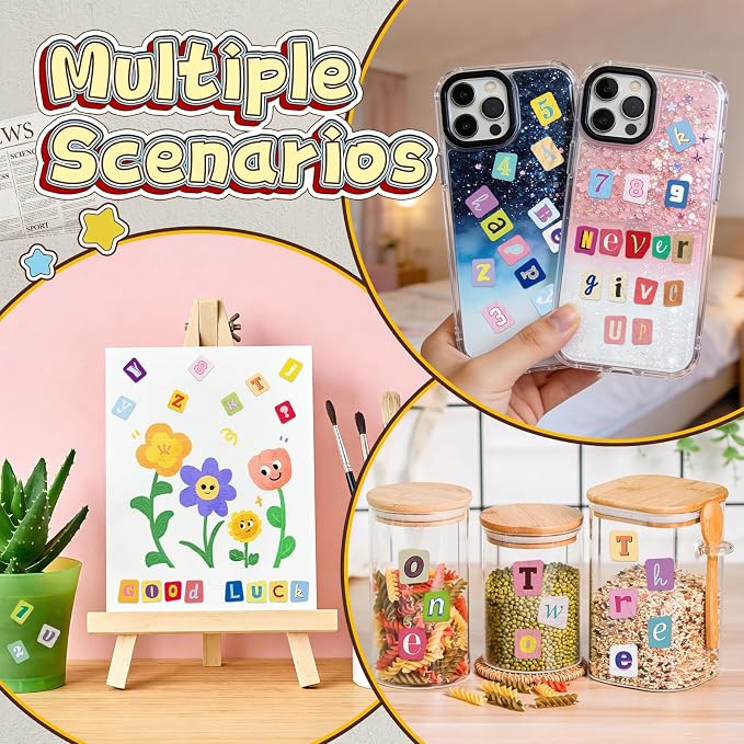 1380 PCS Letter Stickers for Scrapbooking, 20 Sheets Magazine Alphabet Stickers - Image 7