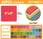40PCS Felt Fabric Sheets Craft - Image 2