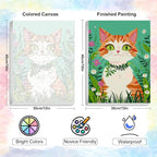 Yezavesu 12x16 Inch Cat Framed Paint by Numbers Kit - Image 3