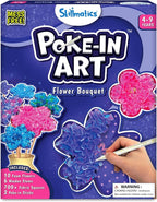 Skillmatics Poke-in Art – Flower Bouquet, Mess-Free Wood Craft Kit | Colorful by Skillmatics