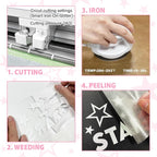 White Glitter Heat Transfer Vinyl, Glitter Iron-On - Image 4