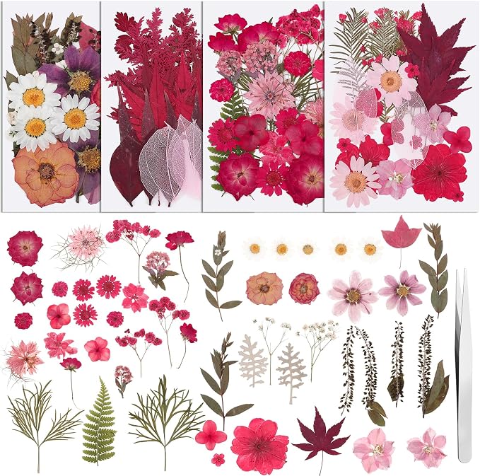 100 Pcs Dried Pressed Flowers, Real Natural Dried Wildflowers Leave - Image 8