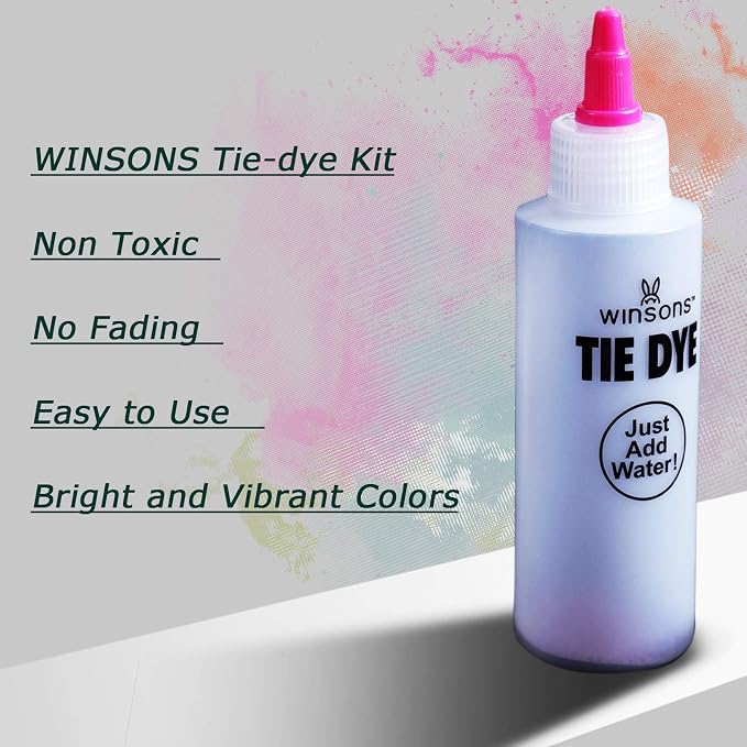 WINSONS Tie Dye Kit 20 Colors Permanent Fabric Dye Art Set - Image 3