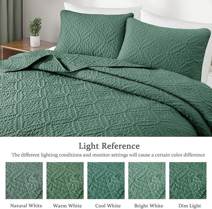 Exclusivo Mezcla King Quilt Bedding Set, Lightweight Soft Bedspreads Coverlets - Image 3