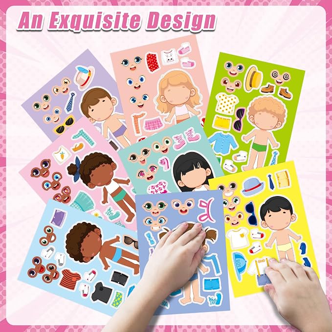 32 Sheets Make a Face and Dress Up Stickers, Make Your Own Stickers - Image 5