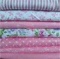 7PCS 9.8" x 9.8" Quilting Fat Quarters Fabric Bundles, by Unknown