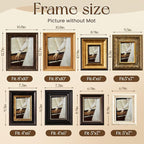 Lineshading 8 Pcs Picture Vintage Gallery Wall Frame Set Antique Picture Frame - Image 2