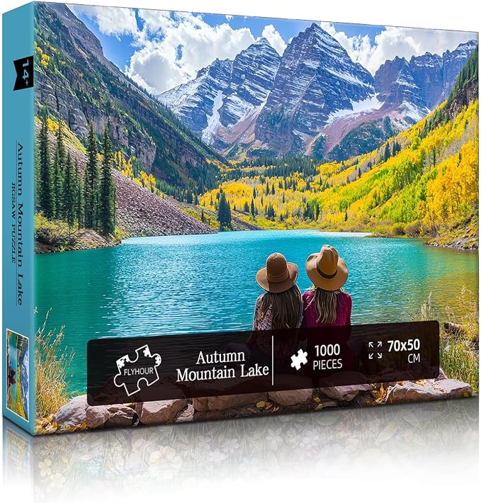 Autumn Mountain Lake Puzzles for Adults 1000 Pieces, Challenging Jigsaw Puzzles - Image 3