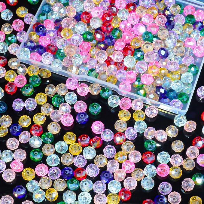 220Pcs Colors Random 10mm Crystal Glass Beads by Laopottbeads