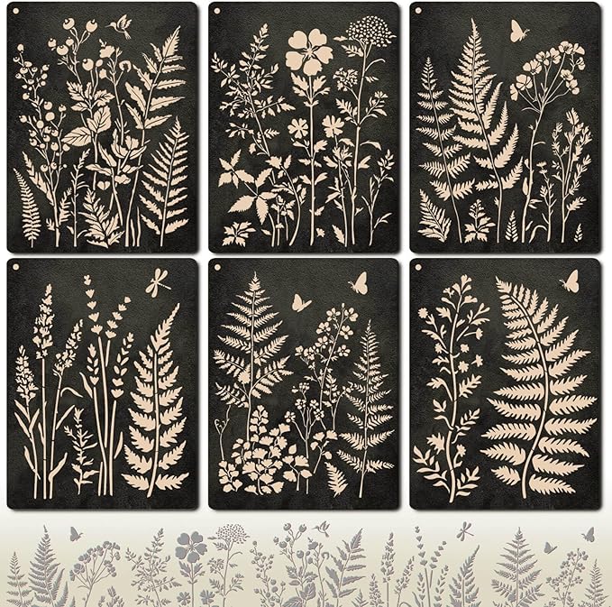 Botanical Wall Stencil Kit for Painting by XIAOSHAN