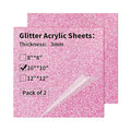 2 PCS 10 x 10 inch Glitter Colored Plexiglass Acrylic Sheets by gdhwcxl