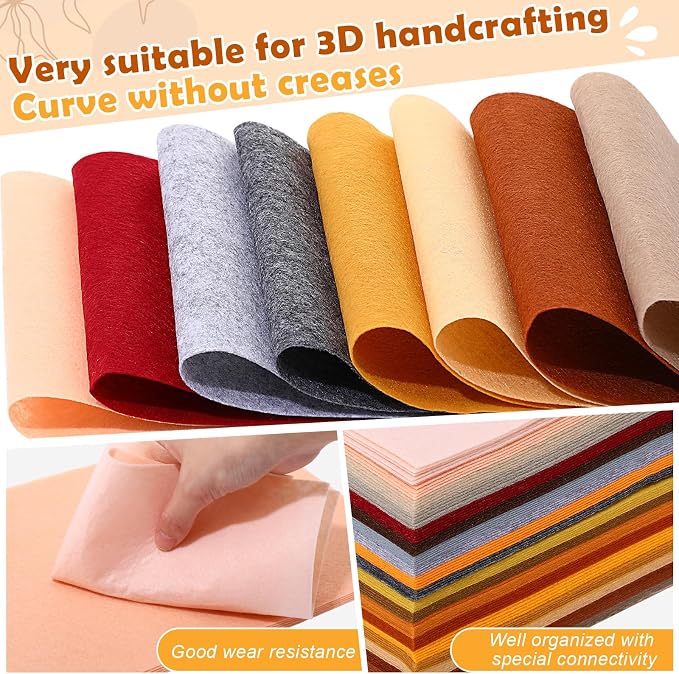 Tegeme 100 Pcs 8 x 12 Inches Felt Fabric Sheet - Image 4