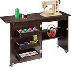 VIVOHOME Folding Sewing Table for Sewing Machine, Sewing Desk by VIVOHOME