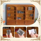 1:12 Scale Dollhouse Miniature Wooden Bookshelf - Image 3