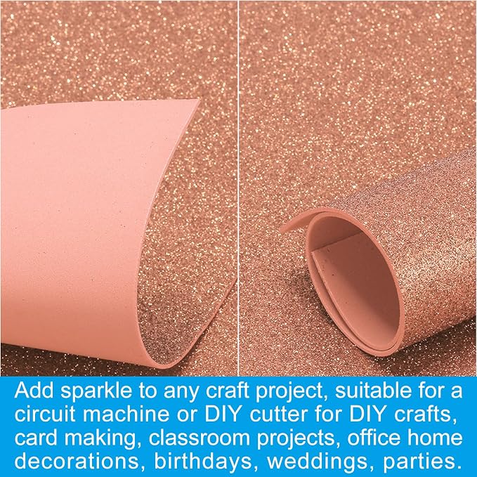 PATIKIL 30Sheets Light Yellow EVA Glitter Foam Sheet 11.8 x 7.9 Inch 2mm Thick - Image 5