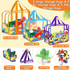 6 Color Toy Storage Bags with Labels, Reusable Clear PVC Board Game Storage - Image 3