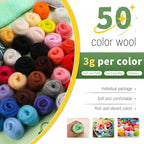 IMZAY 304 Pcs Needle Felting Kit, Wool Roving 50 Colors Set, Needle Felting - Image 3