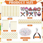 CraftyDream 558 Pcs Ice Cream Drip Baseball Keychain Baseball Party Favors DIY - Image 2