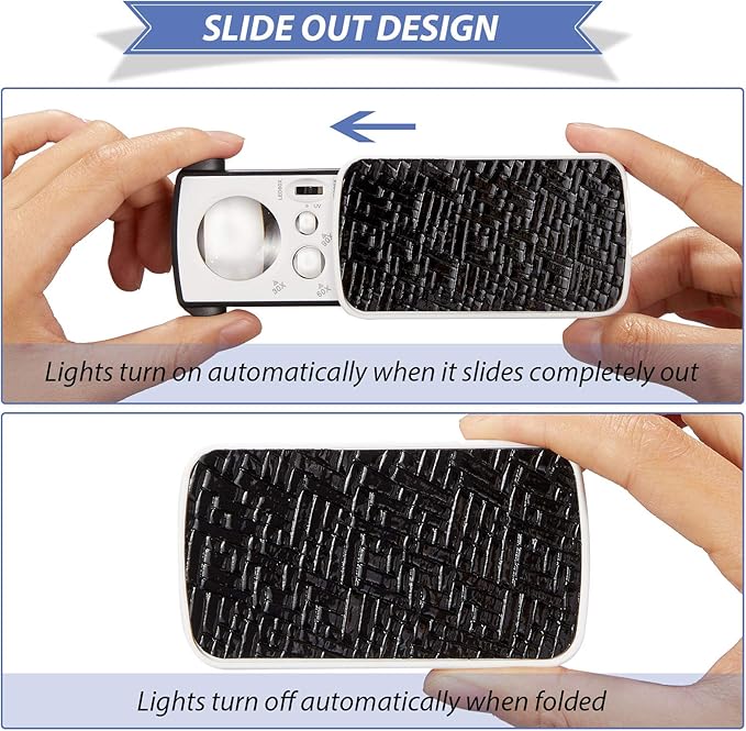 2 Pieces Jewelers Loupe 30X 60X 90X Illuminated Eye Loupe Magnifier Jewelry - Image 4