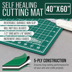 U.S. Art Supply 40" x 60" Self-Healing Cutting Mat 5-Ply - Image 2