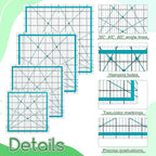 10 Pieces Quilting Rulers Templates - Image 3