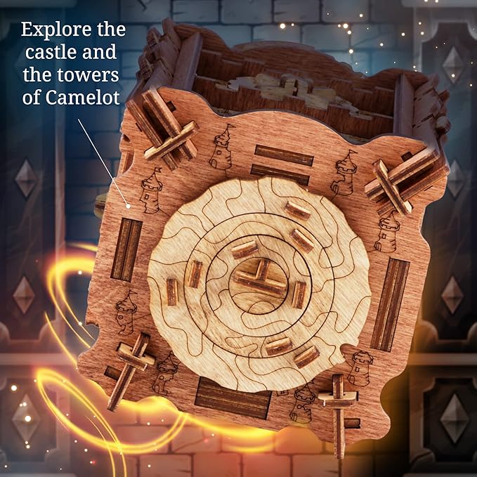 iDventure Cluebox Camelot, Escape Room in a Wooden Puzzle Box - Image 4