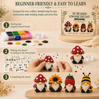 3D Beaded Gnome DIY Kit, Mini Beaded Gnome Craft Kit, Funny Handmade Gnome DIY - Image 3