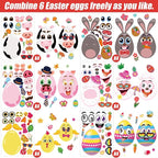 24 Sheets of Easter Stickers for Kids: 6 Unique Colorful Eggs Designs for - Image 2