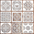 Mandala Stencils for Painting on Wood Wall Floor Furniture Tile Fabric by Felixcraft-DIYDreamscape