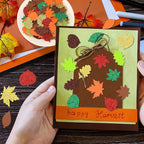 600Pcs Glitter Fall Leaf Foam Sticker Self Adhesive Maple Leaves | Autumn - Image 4