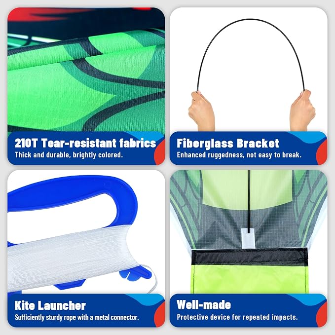 SGftre Complete Kite with Handle, Line & Accessories, Family Outdoor Activities - Image 5